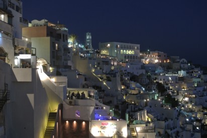 Santorini at night
