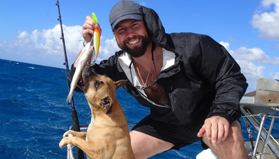 Seth and Vera with todays catch in the Canarie Islands.